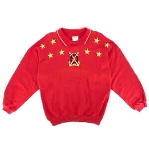 90s Nautical collared sweatshirt Tia Designs 1990s vintage